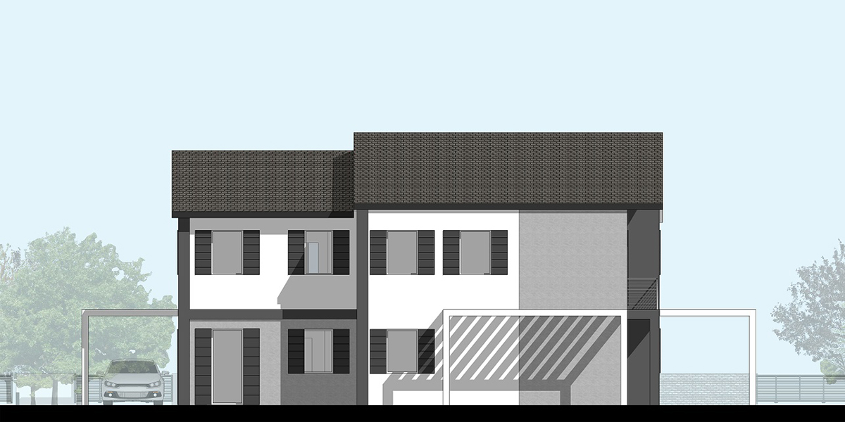 nuova casa trifamiliare in costruzione