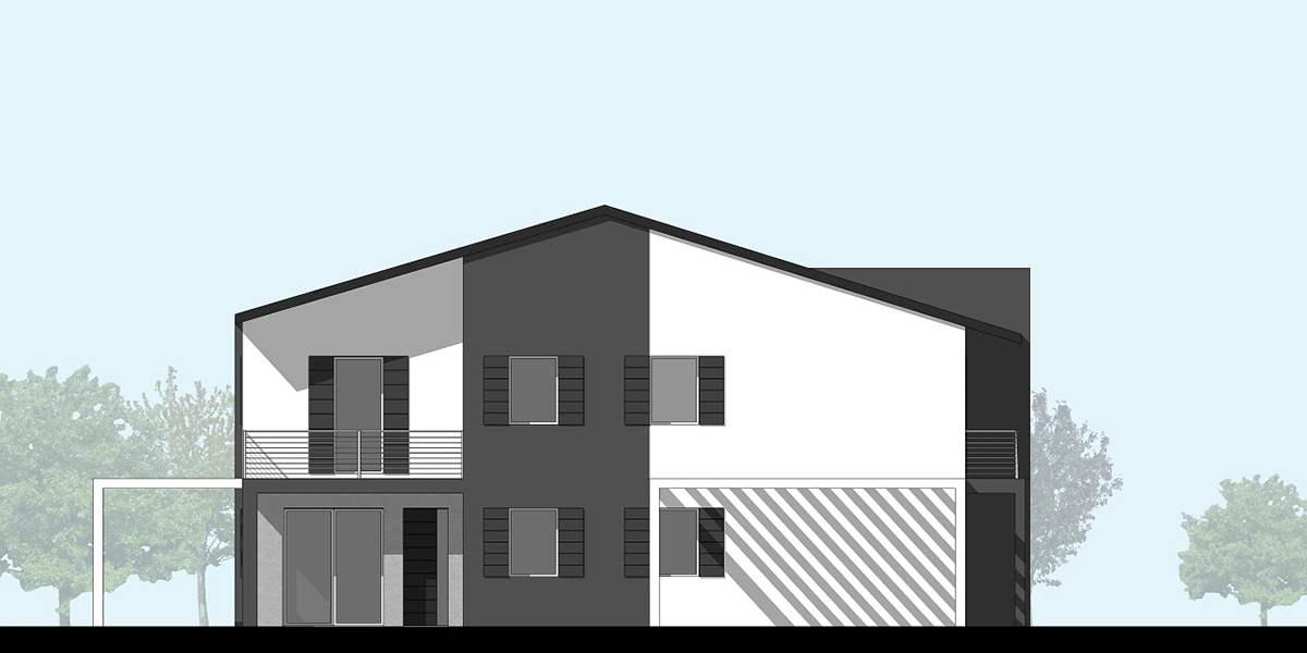 nuova casa trifamiliare in costruzione